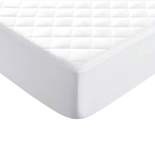 white checked pattern quilted fitted mattress protector cover