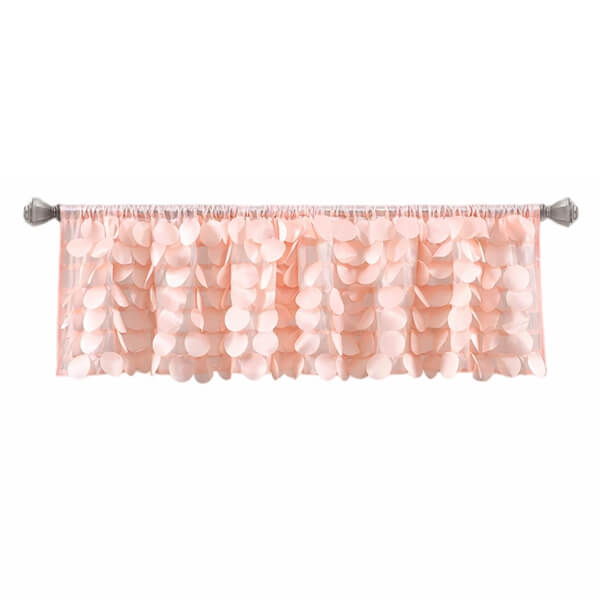 Pink Valance Kitchen Curtain