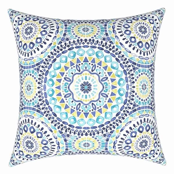 Blue floral outdoor pillow covers