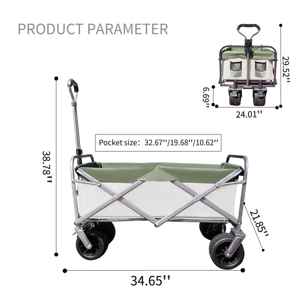 Outdoor Portable Beach Camping Wagon Cart