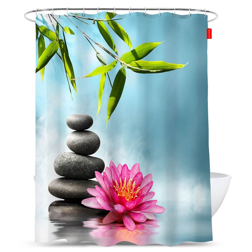 Stone-and-Flower-Shower-Curtain