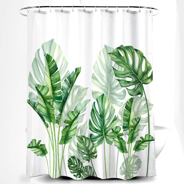 Tropical-Green-Leaf-Shower-Curtain