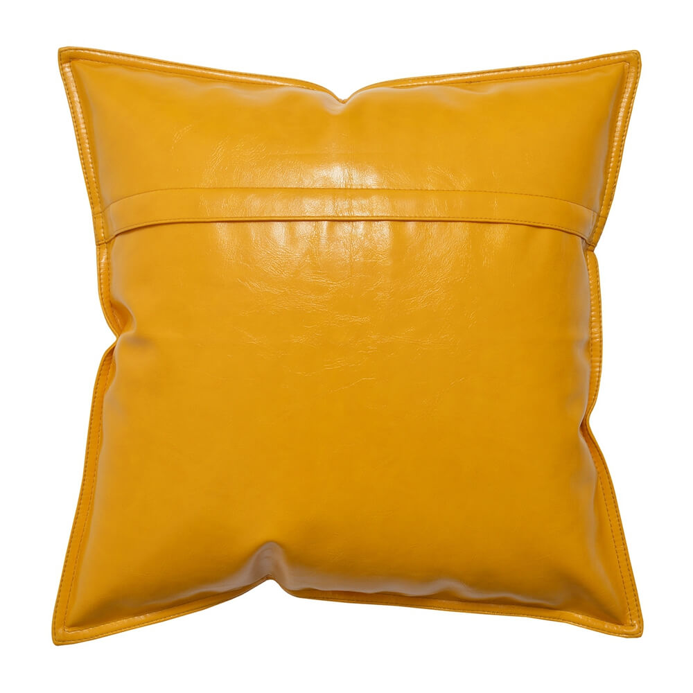 Faux Leather Throw Pillow Cover