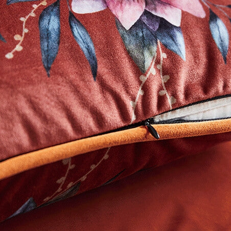 Butterfly Velvet Throw Pillow Cover