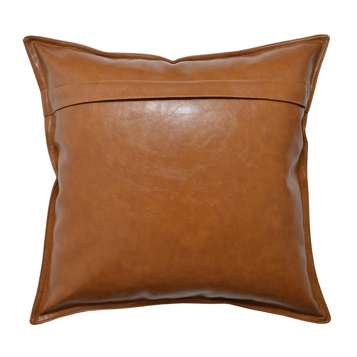 Faux Leather Throw Pillow Cover