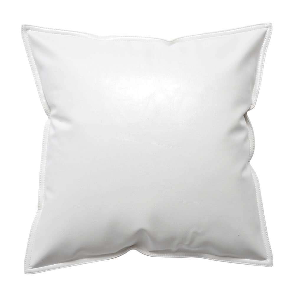 Faux Leather Throw Pillow Cover