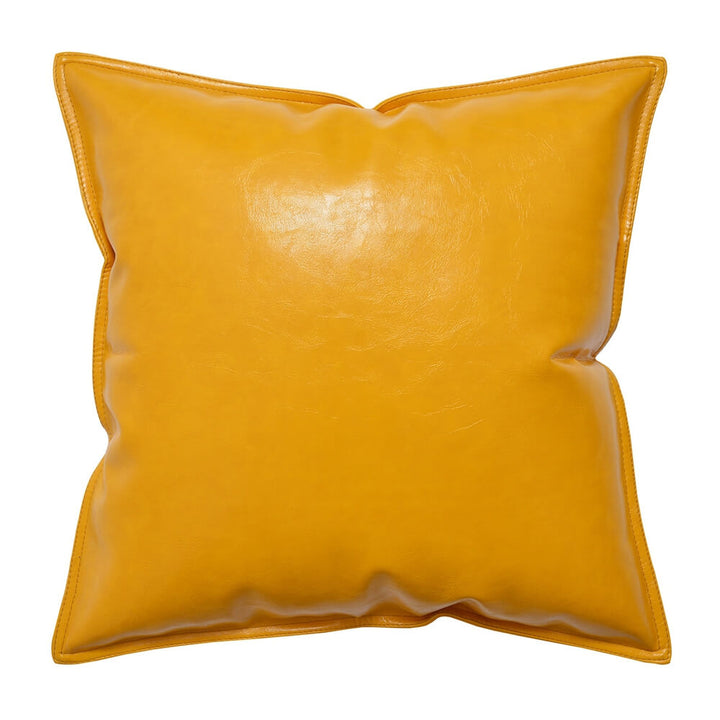 Faux Leather Throw Pillow Cover